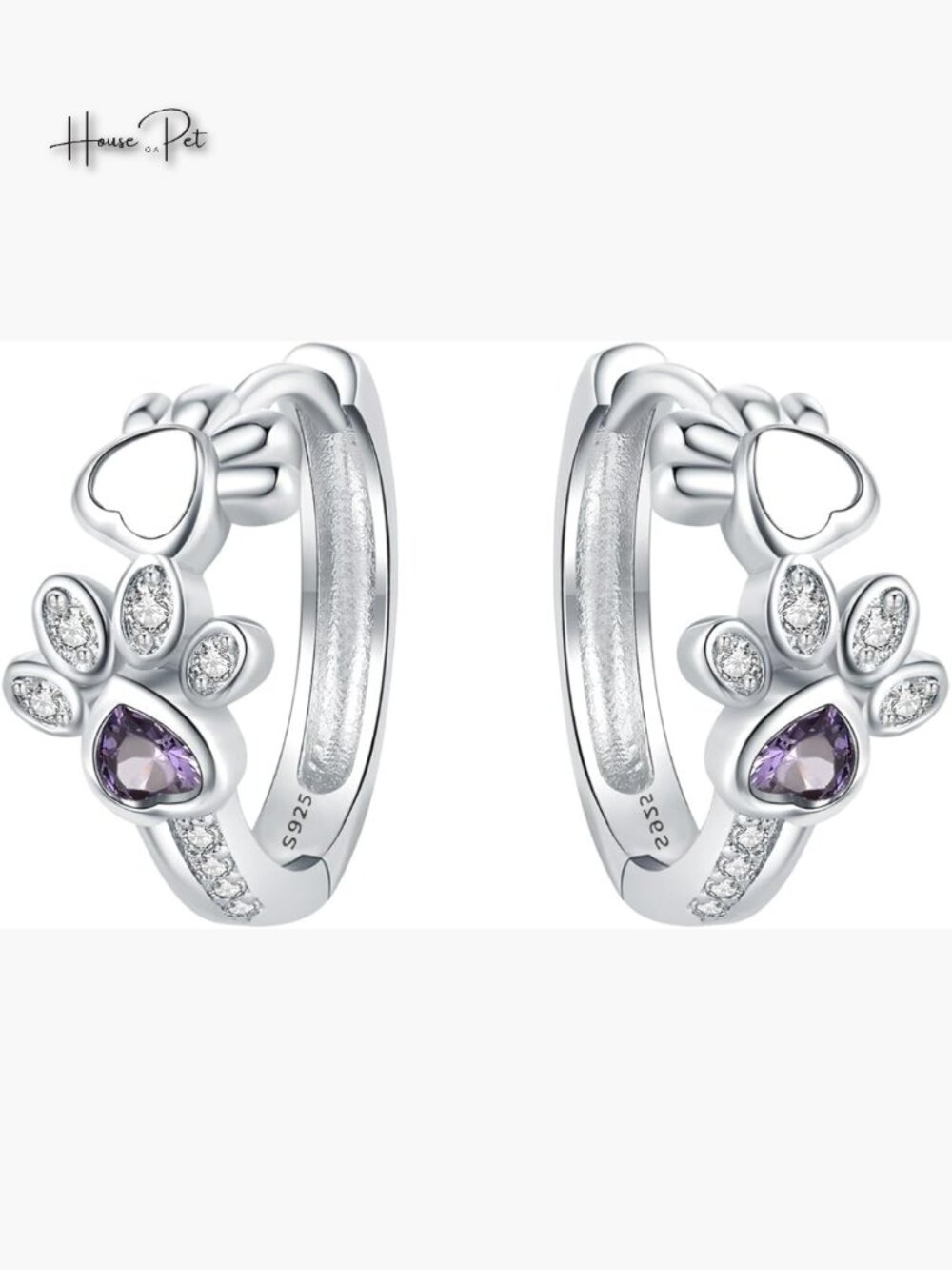 925 Sterling Silver Hoop Earrings Hypoallergenic Huggie Double Loop